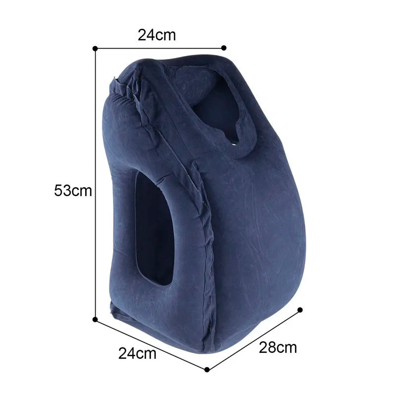 Pvc Inflatable Travel Sleeping Bag Portable Cushion Neck Pillow for Men Women Outdoor Airplane Flight Train Sleeping